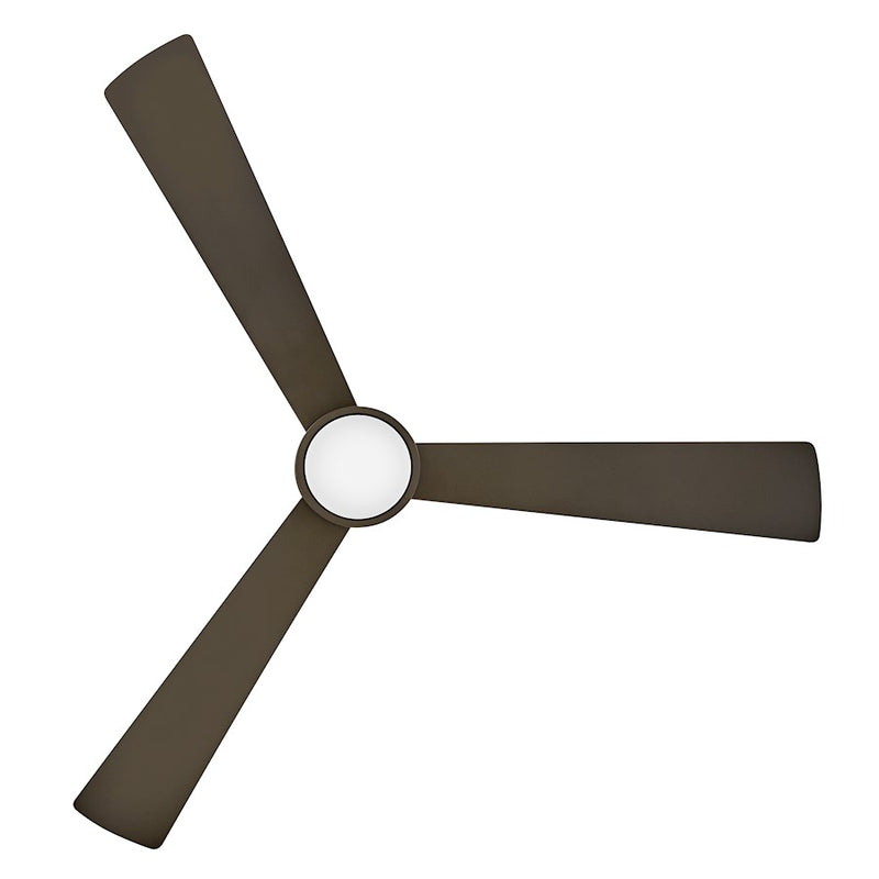 Hinkley Iver 56in LED Smart Ceiling Fan | Modern Scandinavian Metallic Matte Bronze Composite | Covered Patio & Outdoor Living | 56 | Model 905756FMM-LWD