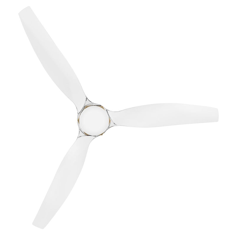 Hinkley Facet 52in 3-Blade LED Ceiling Fan | Modern Heritage Brass Steel and Clear Acrylic Blades | Indoor & Covered Patio | 52 x | Model 905852FHB-LDDK