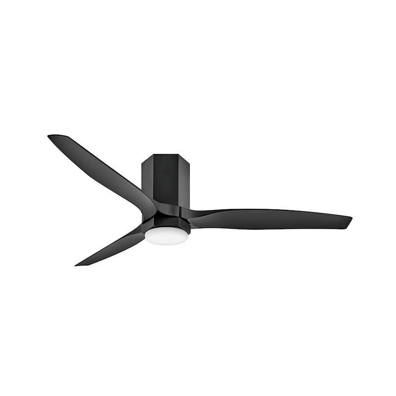 Hinkley Fan Facet 52" LED Smart Fan, Matte Black/Black