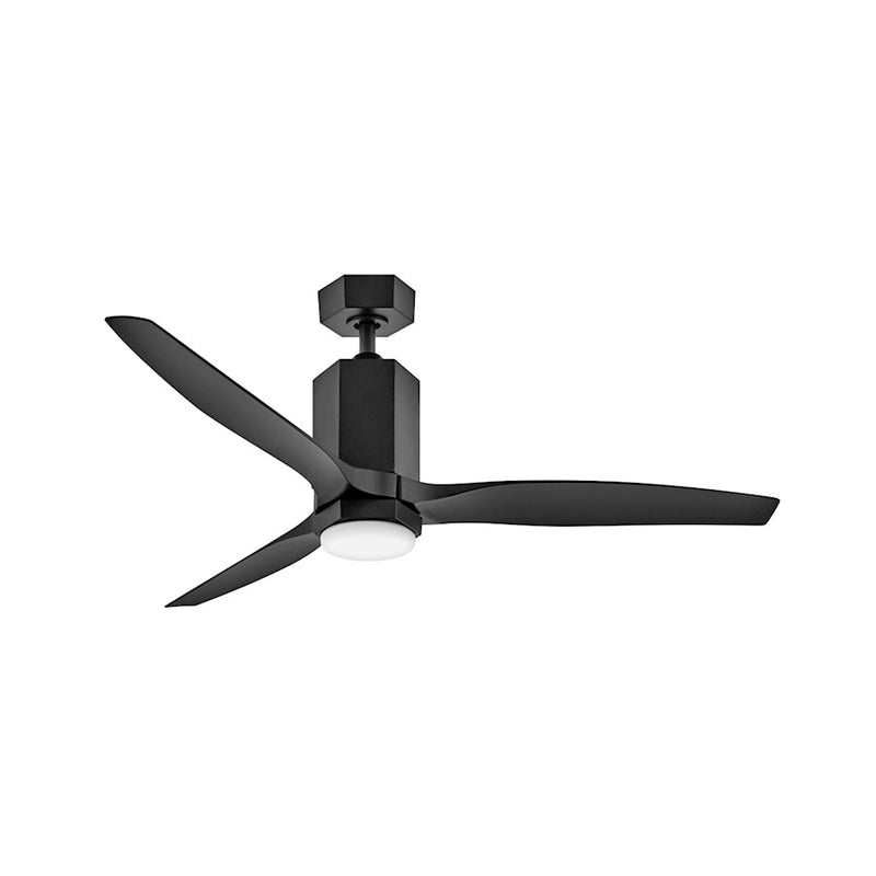 Hinkley Fan Facet 52" LED Dual Mount Smart Fan, Black/Black