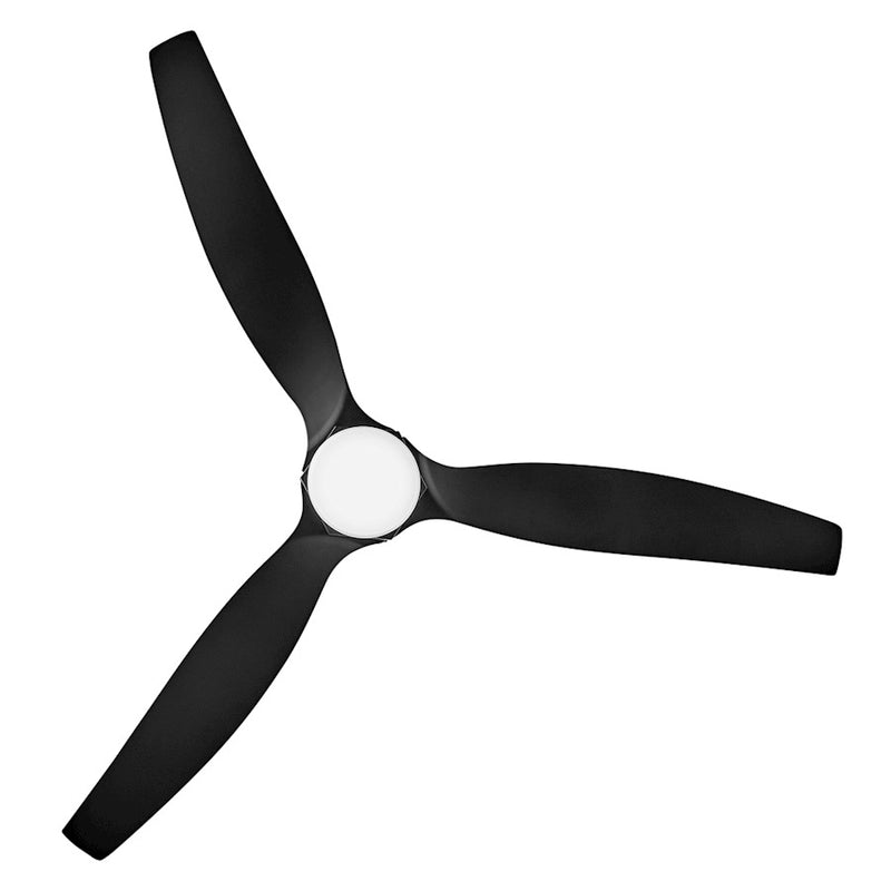 Hinkley Fan Facet 52" LED Dual Mount Smart Fan, Black/Black