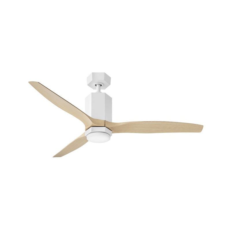Hinkley Fan Facet 52" LED Dual Mount Smart Fan, White/Natural