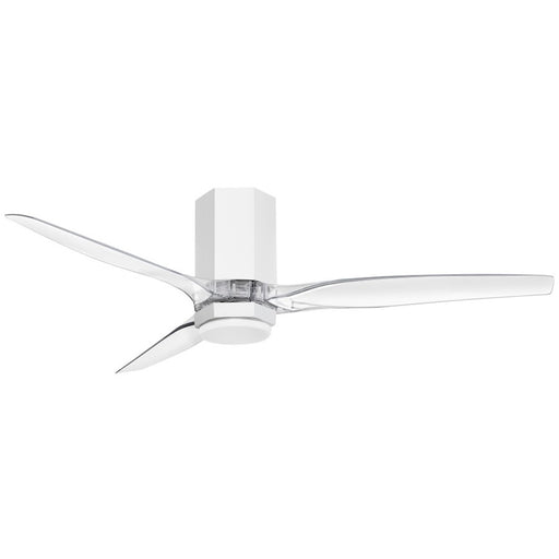 Hinkley Fan Facet 52" LED Smart Fan, Matte White/Clear Acrylic