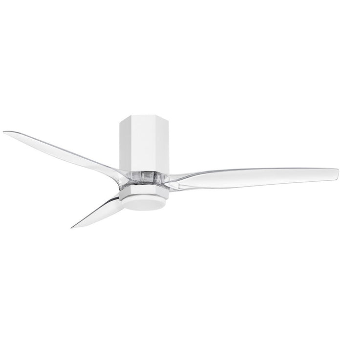 Hinkley Fan Facet 52" LED Smart Fan, Matte White/Clear Acrylic