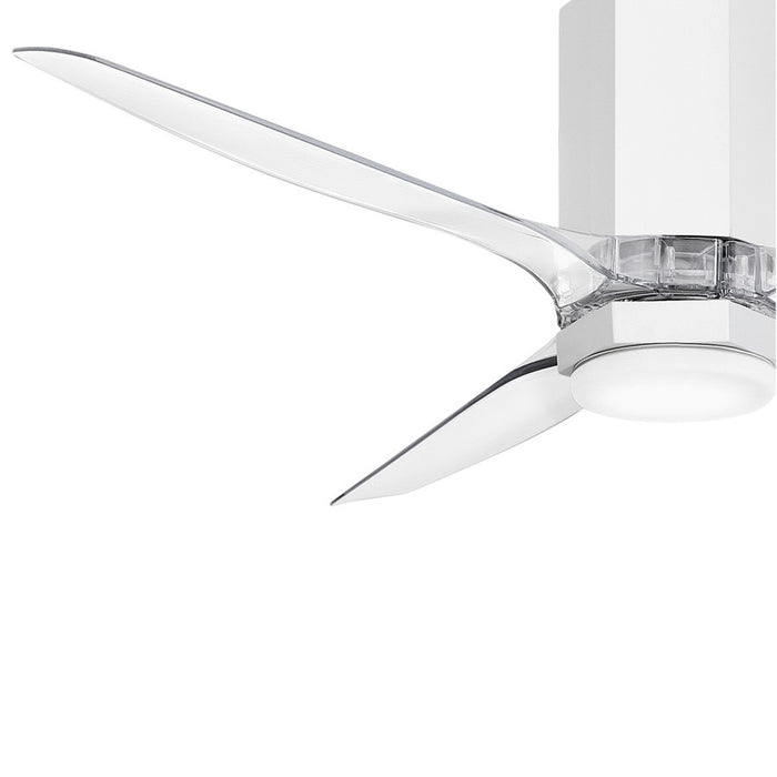 Hinkley Fan Facet 52" LED Smart Fan, Matte White/Clear Acrylic