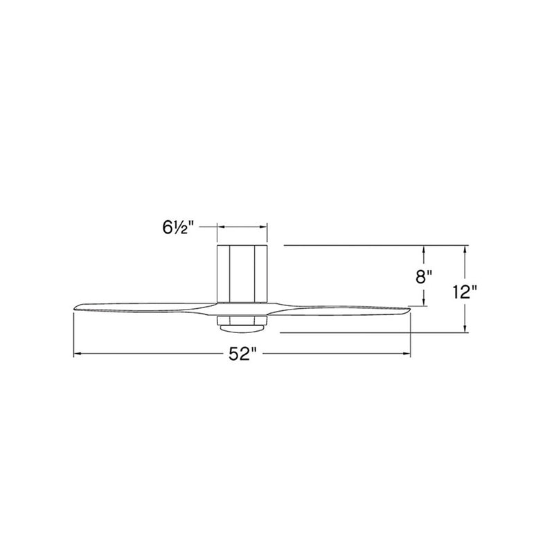 Hinkley Facet 52in LED Smart Ceiling Fan | Modern Matte White Steel and Clear Acrylic Blades | Covered Patio & Living Room | 52 x 52 | Model 905852FWC-LDD