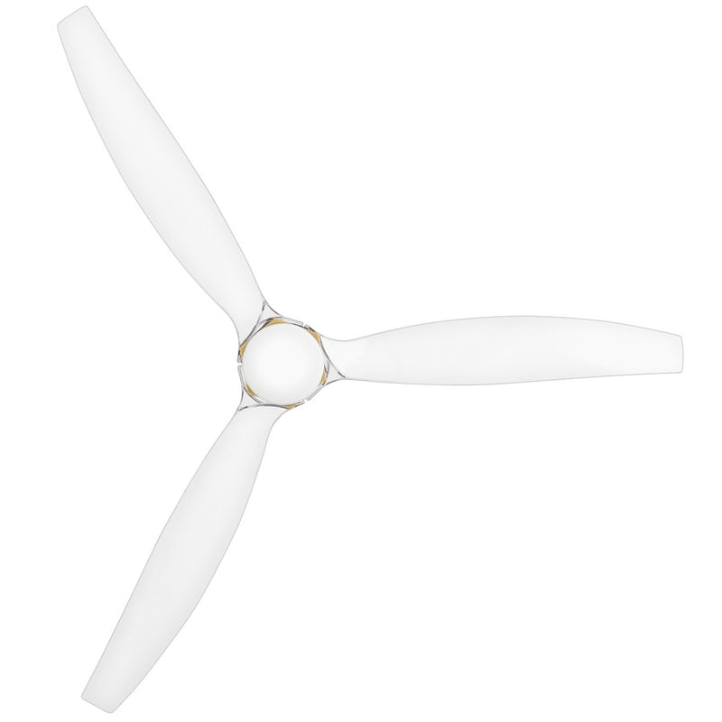 Hinkley Facet 60in LED Smart Ceiling Fan | Modern Heritage Brass Steel and Clear Acrylic Blades | Covered Patio & Living Room | 60 x | Model 905860FHB-LDD