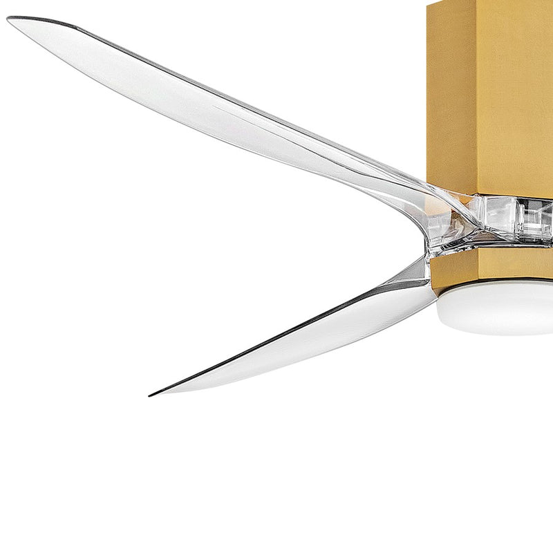 Hinkley Fan Facet 60" LED Smart Fan, Brass/Clear Acrylic
