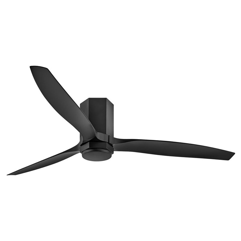 Hinkley Fan Facet 60" LED Smart Fan, Matte Black/Black