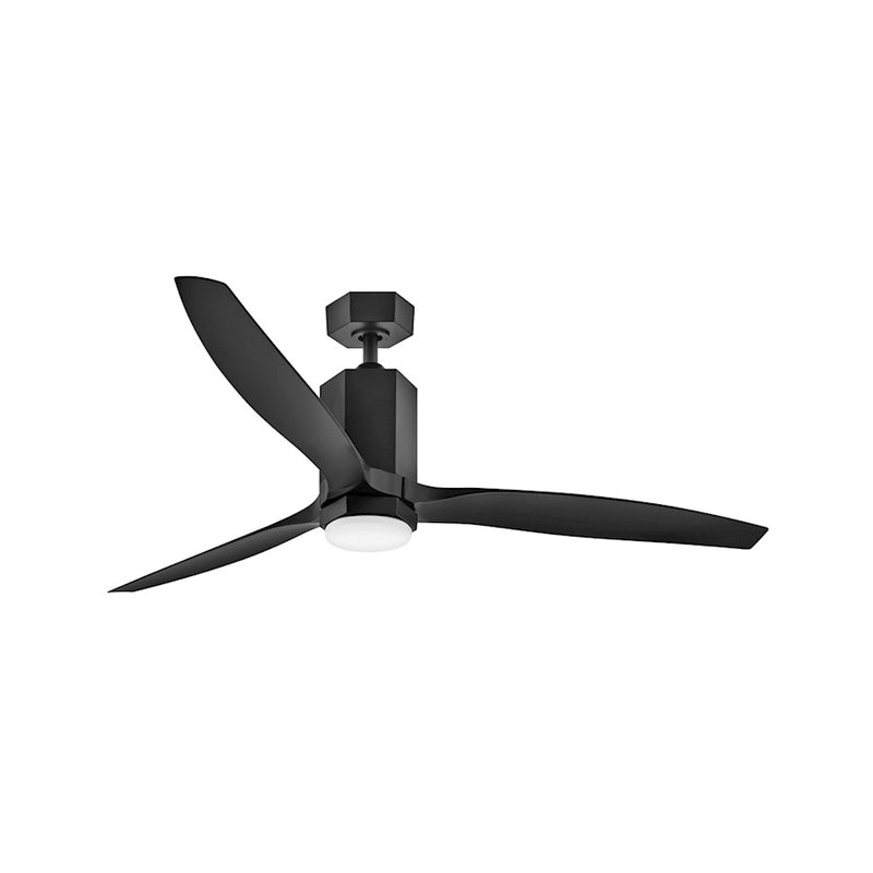 Hinkley Fan Facet 60" LED Dual Mount Smart Fan, Black/Black