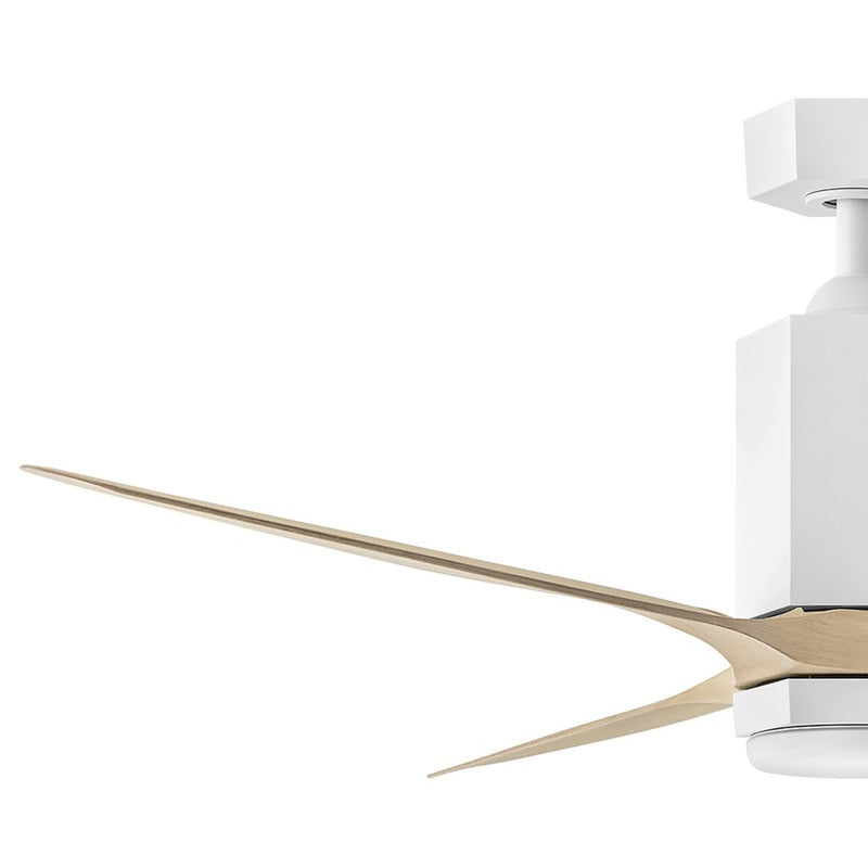 Hinkley Fan Facet 60" LED Smart Fan, Matte White/Natural