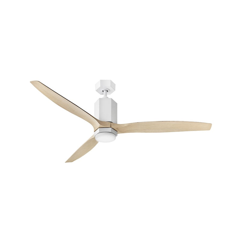Hinkley Fan Facet 60" LED Dual Mount Smart Fan, White/Natural