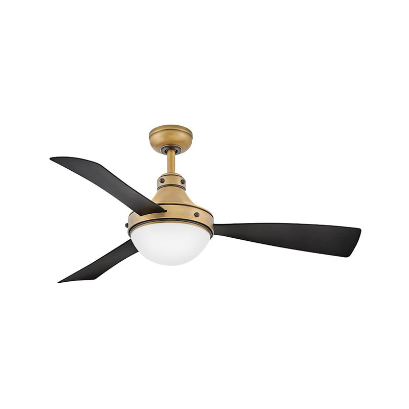 Hinkley Fan Oliver 50" LED Smart Fan, Heritage Brass/Black