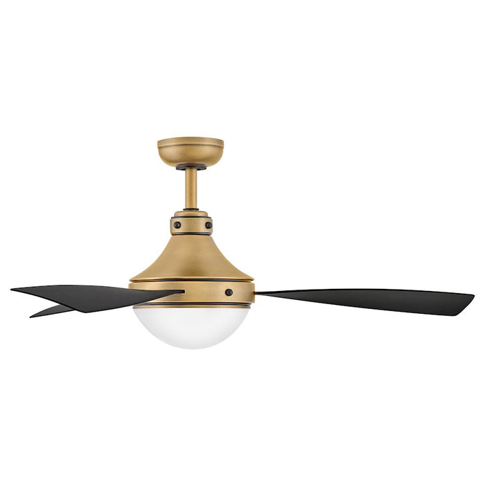 Hinkley Fan Oliver 50" LED Smart Fan, Heritage Brass/Black