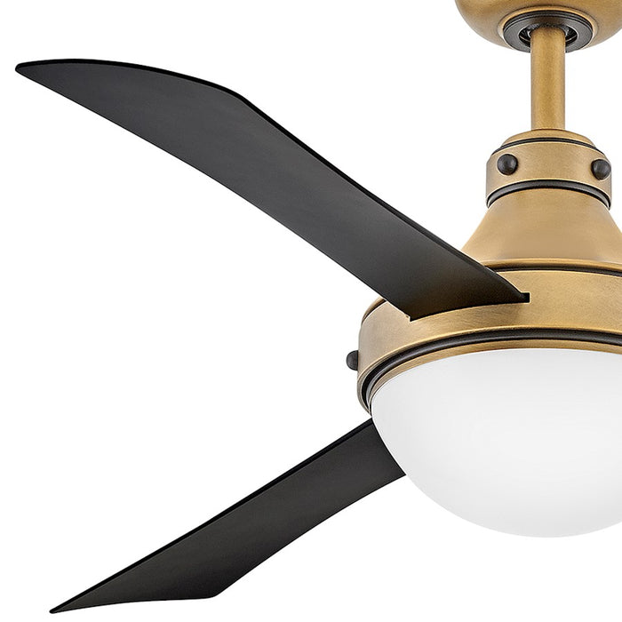 Hinkley Fan Oliver 50" LED Smart Fan, Heritage Brass/Black