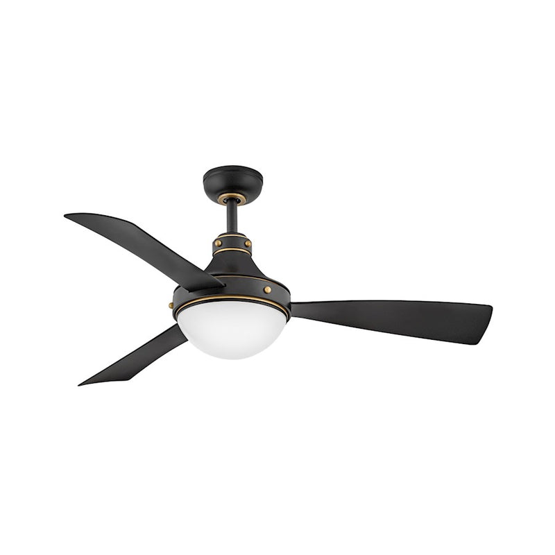 Hinkley Fan Oliver 50" LED Smart Fan, Matte Black/Black