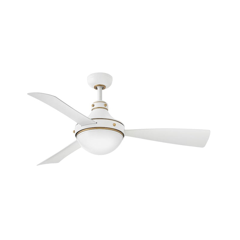 Hinkley Fan Oliver 50" LED Smart Fan, Matte White/White