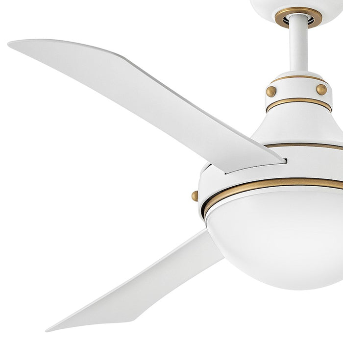 Hinkley Fan Oliver 50" LED Smart Fan, Matte White/White