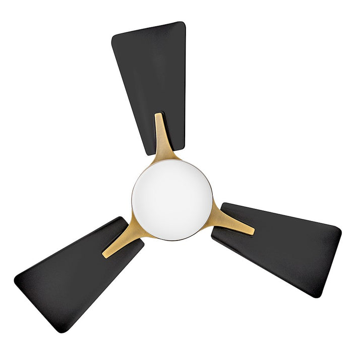 Hinkley Fan Atom 30" LED Fan, Heritage Brass/Black