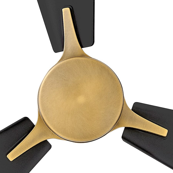 Hinkley Fan Atom 30" LED Fan, Heritage Brass/Black