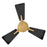 Hinkley Fan Atom 30" LED Fan, Heritage Brass/Black
