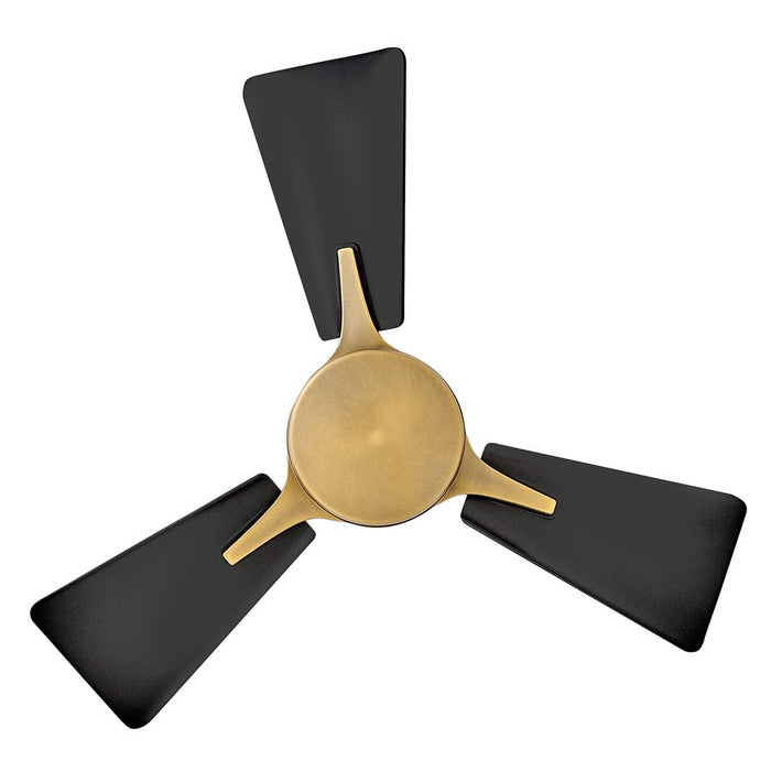 Hinkley Fan Atom 30" LED Fan, Heritage Brass/Black