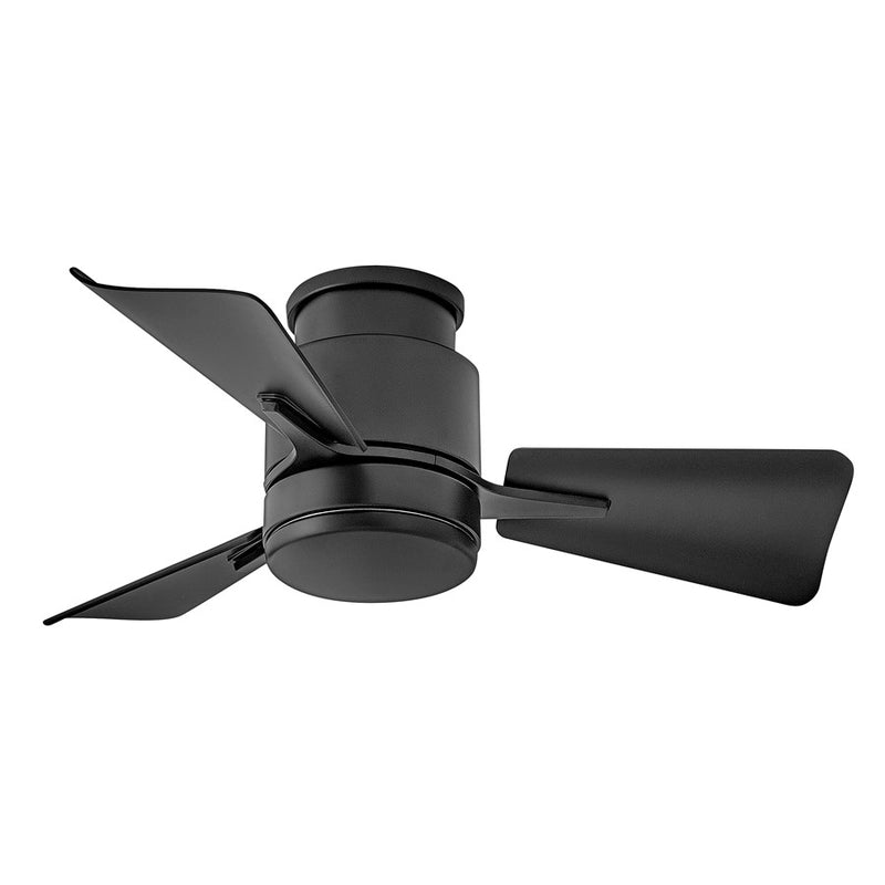 Hinkley Fan Atom 30" LED Fan, Matte Black/Black