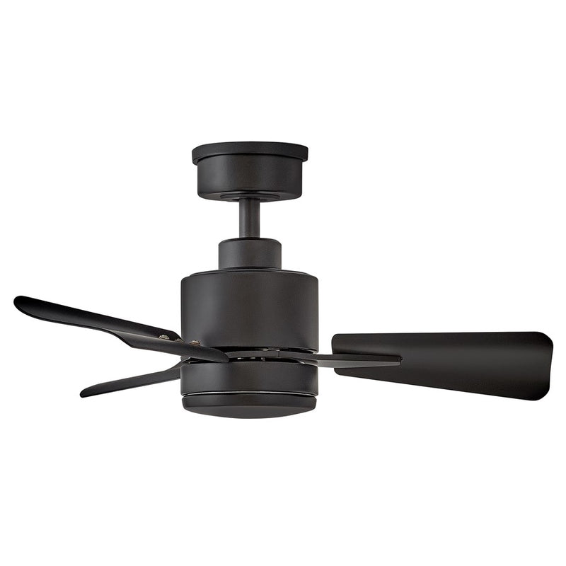 Hinkley Fan Atom 30" LED Fan, Matte Black/Black