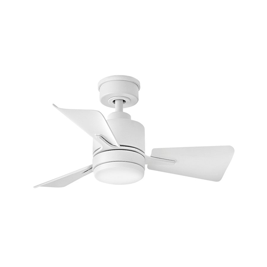 Hinkley Fan Atom 30" LED Fan, Matte White/White - 906030FMW-LDA