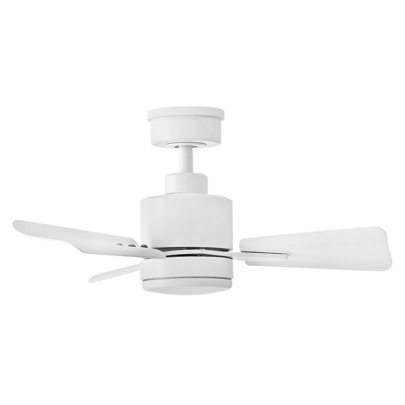 Hinkley Fan Atom 30" LED Fan, Matte White/White