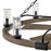 Hinkley Fan Sawyer 52" LED Smart Fandelier, Black/Driftwood Gray
