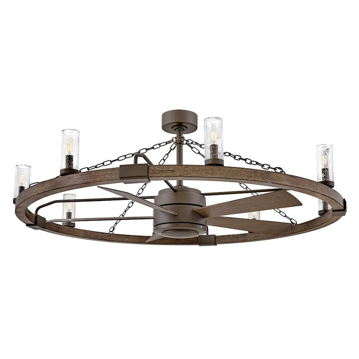 Hinkley Fan Sawyer 52" LED Smart Fandelier, Bronze/Sequoia