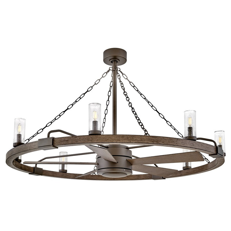 Hinkley Fan Sawyer 52" LED Smart Fandelier, Bronze/Sequoia