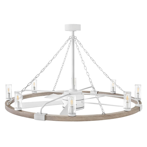 Hinkley Fan Sawyer 52" LED Smart Fandelier, White/White