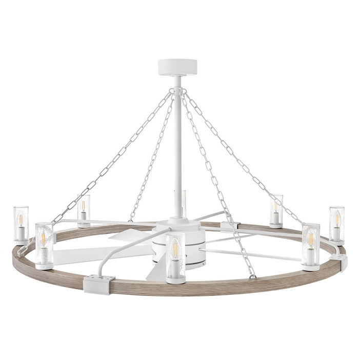 Hinkley Fan Sawyer 52" LED Smart Fandelier, White/White