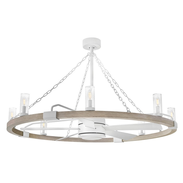 Hinkley Fan Sawyer 52" LED Smart Fandelier, White/White