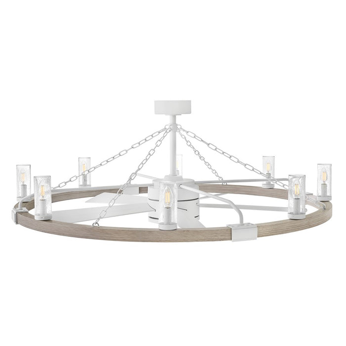 Hinkley Fan Sawyer 52" LED Smart Fandelier, White/White