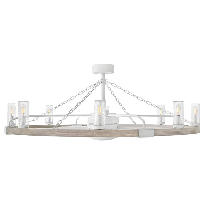 Hinkley Fan Sawyer 52" LED Smart Fandelier, White/White