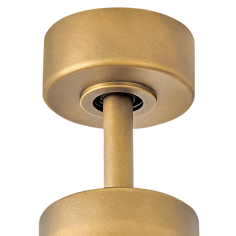 Hinkley Atticus 56in LED Smart Ceiling Fan | Modern Heritage Brass Steel and Matte Black Plywood Blades | Covered Patio & Living | Model 906256FHB-LDD