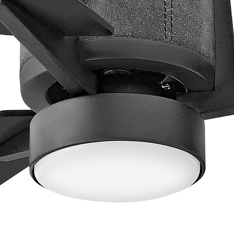 Hinkley Atticus 56in LED Smart Ceiling Fan | Modern Matte Black Steel and Heritage Brass Accents | Covered Patio & Living Room | 56 | Model 906256FMB-LDD