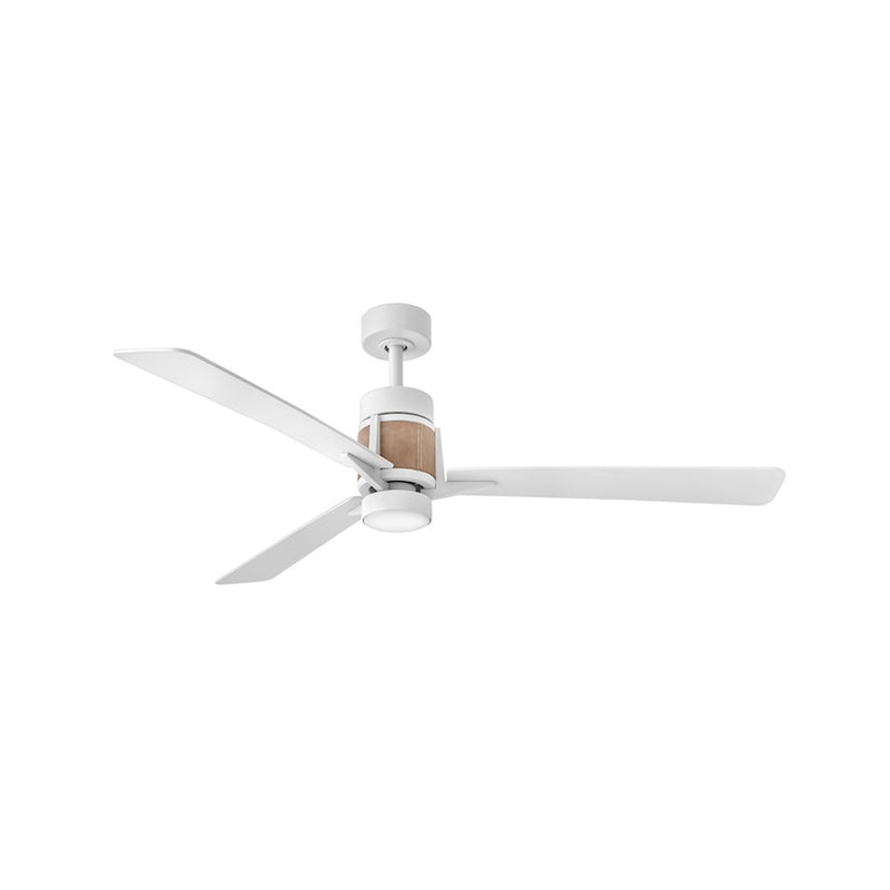 Hinkley Fan Atticus 56" LED Smart Fan, Matte White/White
