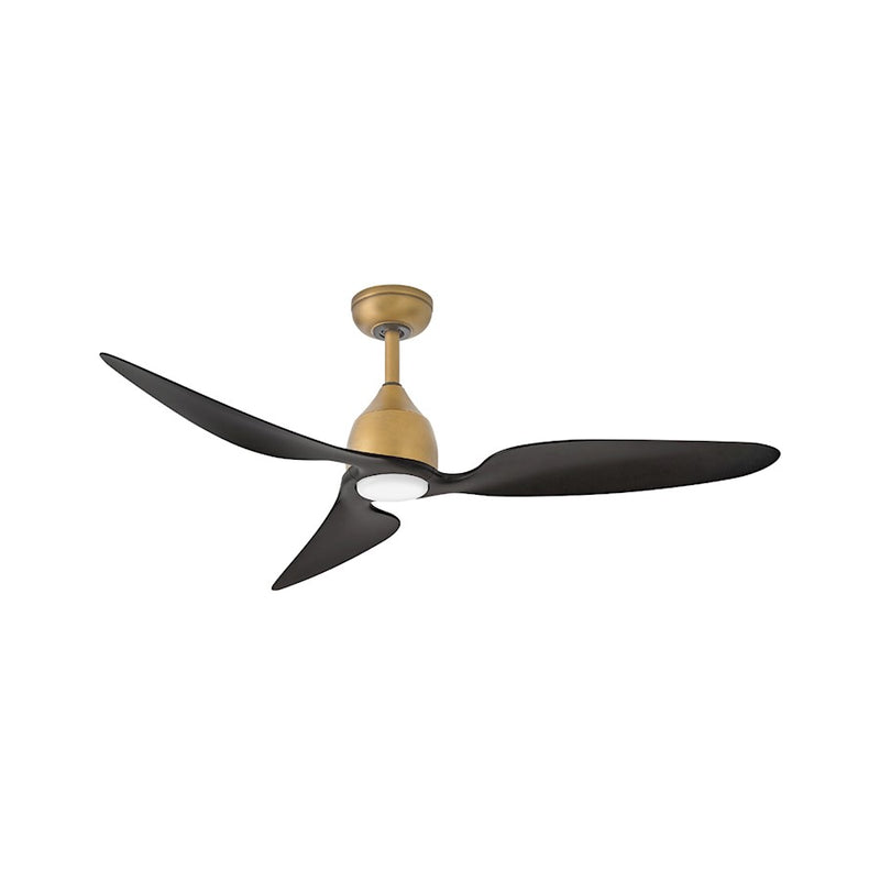 Hinkley Fan Azura 52" LED Smart Fan, Heritage Brass/Black