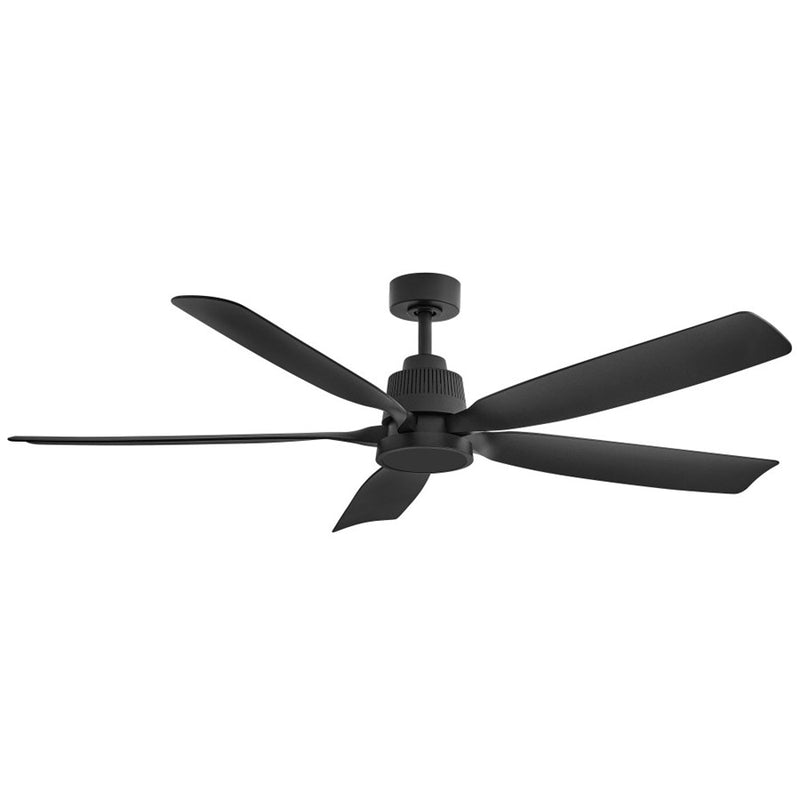 Hinkley Bodin 64in LED Smart Ceiling Fan | Transitional Matte Black Steel and Matte Black Composite Blades | Covered Patio & Living | Model 906564FMB-LDD