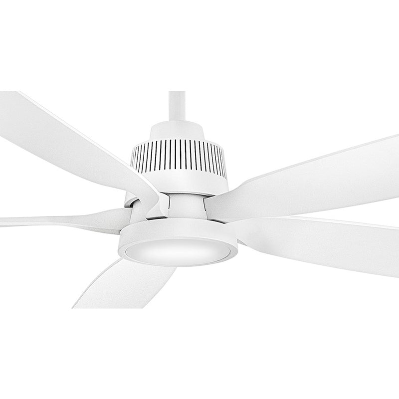 Hinkley Bodin 64in LED Smart Ceiling Fan | Transitional Matte White Steel and Composite Blades | Covered Patio & Living Room | 64 x | Model 906564FMW-LDD