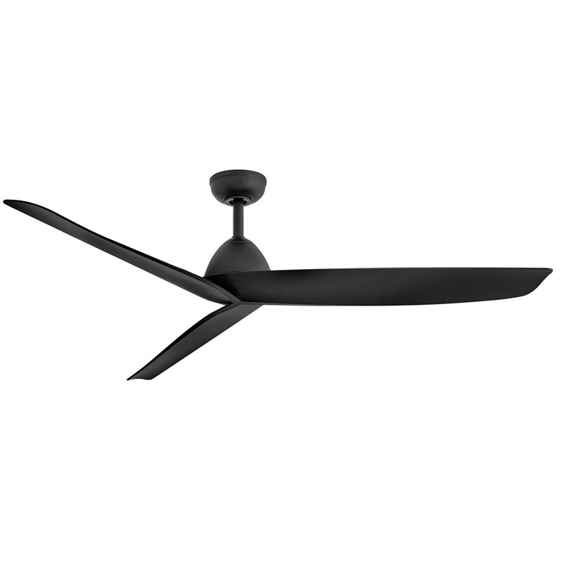 Hinkley Liv 60in 3-Blade Ceiling Fan | Scandinavian Matte Black Composite | Covered Patio & Indoor Living | 60 x 60 x 12.25 in | Model 906660FBB-NWD