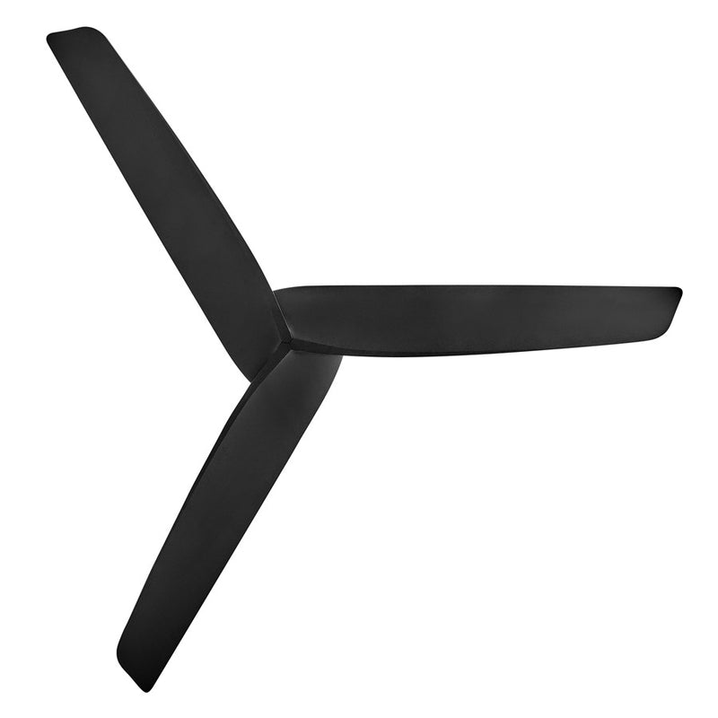 Hinkley Liv 60in 3-Blade Ceiling Fan | Scandinavian Matte Black Composite | Covered Patio & Indoor Living | 60 x 60 x 12.25 in | Model 906660FBB-NWD