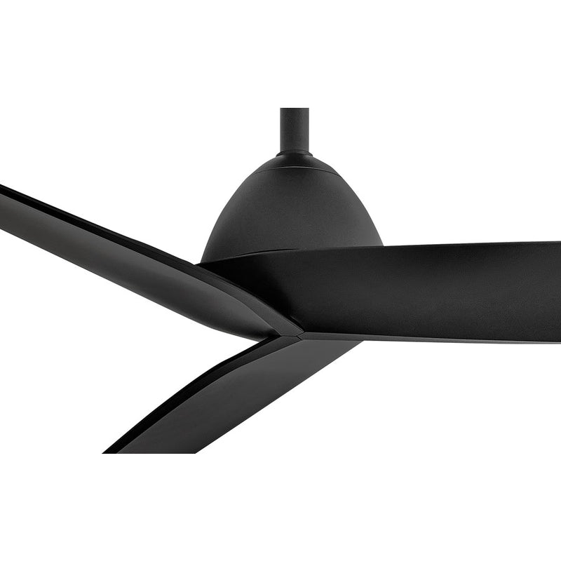 Hinkley Liv 60in 3-Blade Ceiling Fan | Scandinavian Matte Black Composite | Covered Patio & Indoor Living | 60 x 60 x 12.25 in | Model 906660FBB-NWD