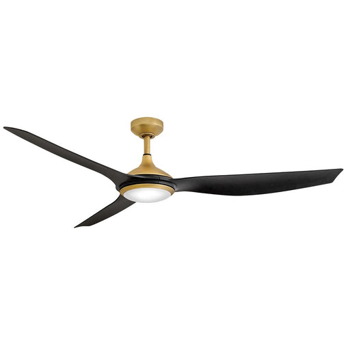 Hinkley Fan Talan 64" LED Smart Fan, Heritage Brass/Matte Black - 906864FHB-LDD
