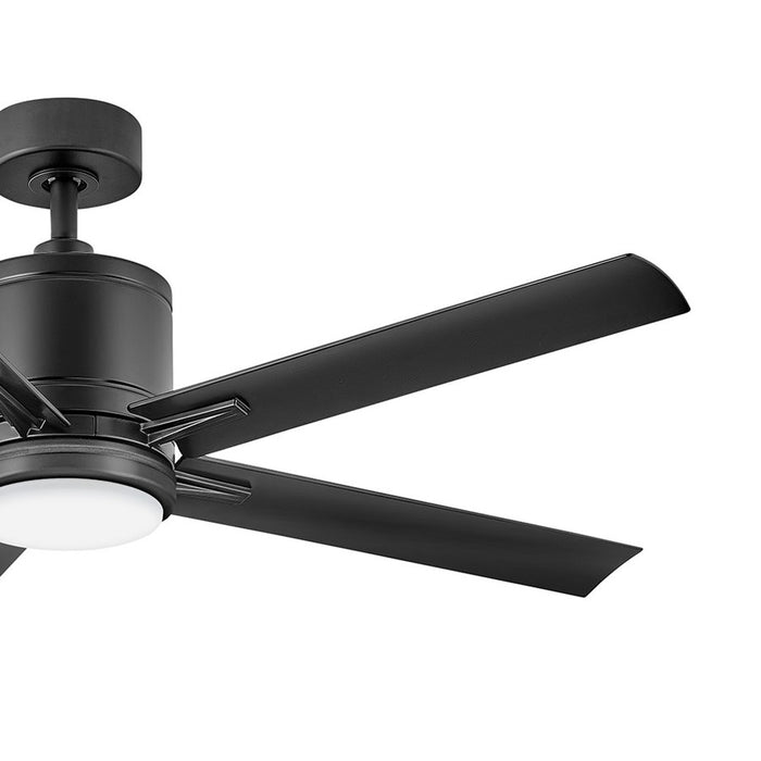 Hinkley Fan Vail 52" 1 Light LED Smart Fan, Black/Black