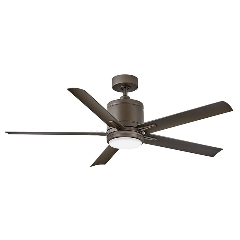 Hinkley Vail 52in 1-Light Ceiling Fan | Transitional Metallic Matte Bronze Steel and Etched Opal Glass | Covered Patio & Outdoor | Model 907052FMM-LWD